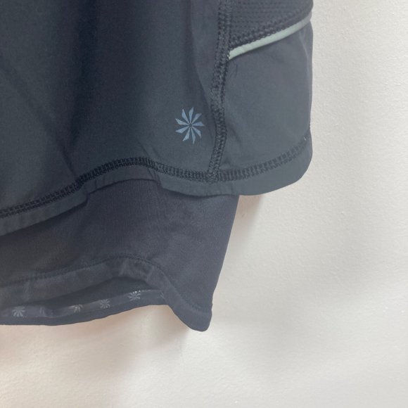 Athleta black layered running shorts small - Picture 2 of 12
